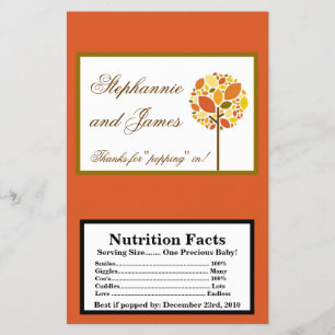 Microgolf Popcorn Wrapper Modern Autumn Tree Herfs Flyer