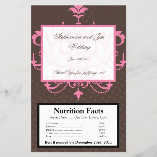 Microgolf Popcorn Wrapper Pink Chandelier Flyer (Voorkant)