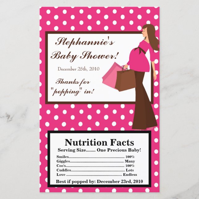 Microgolf Popcorn Wrapper Pink Mod Mam Polka Dots (Voorkant)