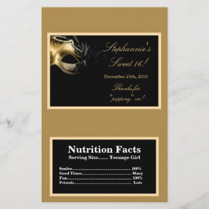 Microgolf Popcorn Wrapper Sweet 16 Gold