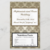 Microgolf Popcorn Wrapper Tanish Brown Damask (Voorkant)