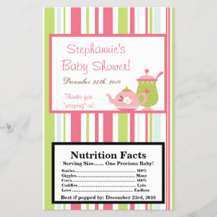 Microgolf Popcorn Wrapper Tea Party Pink Pastel Flyer