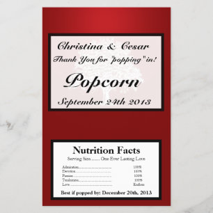 Microgolf Popcorn Wrapper White Tree Red Black Str Flyer