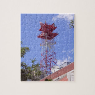 Microgolf relais radiotelecommunicatietower Puzzle Legpuzzel