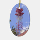 Microgolf relaisradio Telecom Tower Keramisch Ornament (Links)