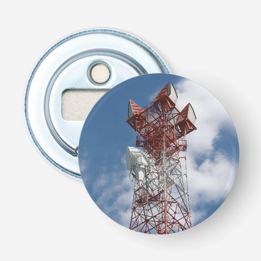 Microgolf Telecommunicatietoren Button Flesopener (Voorkant)
