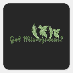 Microgreens Gardening Vierkante Sticker