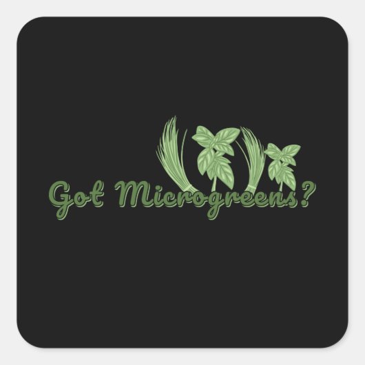 Microgreens Gardening Vierkante Sticker (Voorkant)