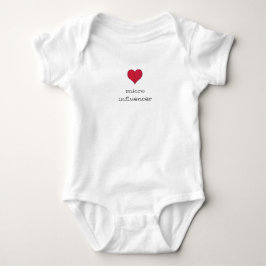 MicroInfluencer Baby Suit Red Heart Romper