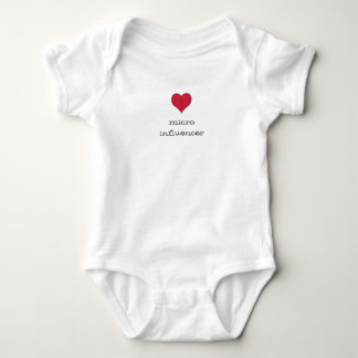 MicroInfluencer Baby Suit Red Heart Romper