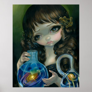 Microkosmos: Galaxy ART PRINT big eye lowbrow art