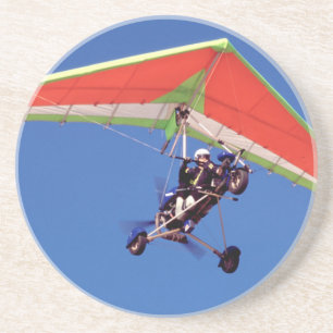 Microlight vliegen in de lucht, Westkaap Zandsteen Onderzetter