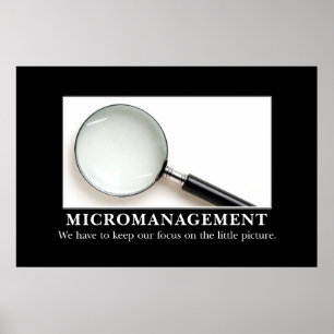 Micromanagement is een succesvolle strategie [XL] Poster