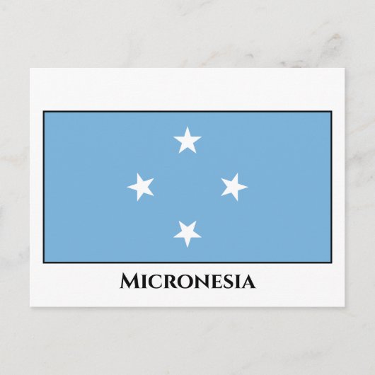 Micronesia Flag Briefkaart (Voorkant)