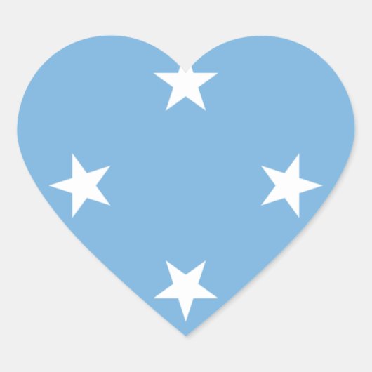 micronesia hart sticker (Voorkant)
