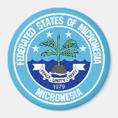 Micronesia Round Emblem Magneet (Voorkant)