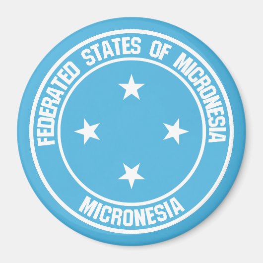 Micronesia Round Emblem Magneet (Voorkant)