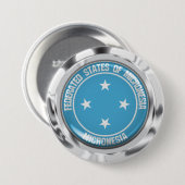 Micronesia Round Emblem Ronde Button 7,6 Cm (Voorkant /achterkant)