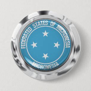 Micronesia Round Emblem Ronde Button 7,6 Cm