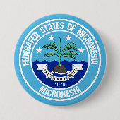 Micronesia Round Emblem Ronde Button 7,6 Cm (Voorkant)