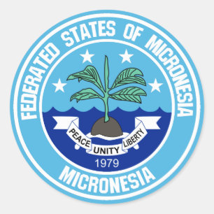 Micronesia Round Emblem Ronde Sticker