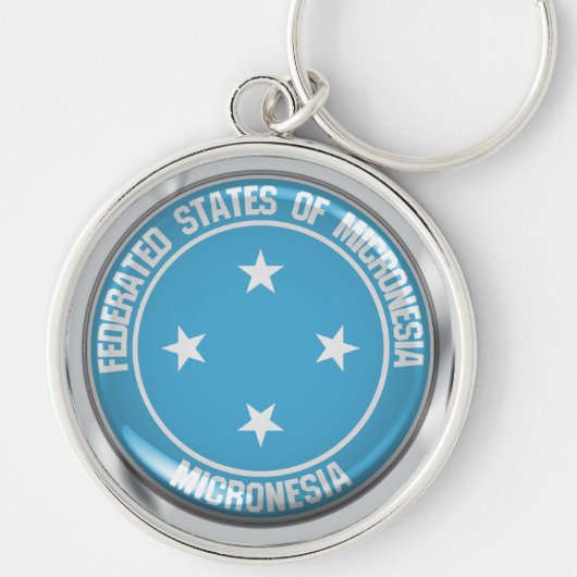 Micronesia Round Emblem Sleutelhanger (Voorkant)