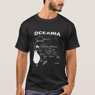 Micronesië Kaart Polynesië Kaart Melanesië T-shirt