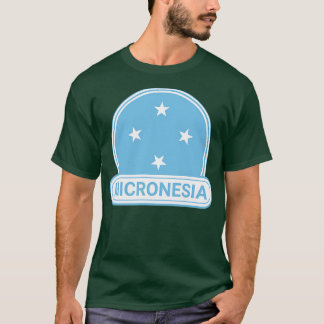 Micronesië Landenbadge Micronesia Vlag T-shirt