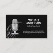Microphone | Carte de visite hôte Podcast (Devant)