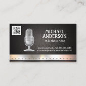 Microphone | Découpe métallique | Carte de visite  (Devant)