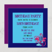 Microphone Invitations de fête d'anniversaire (Devant / Derrière)