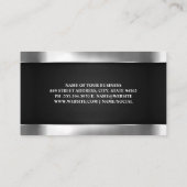 Microphone métallique | Carte de visite de maillag (Dos)