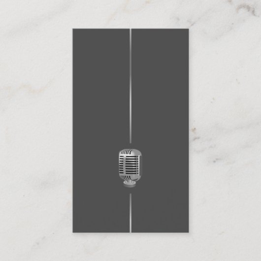 Microphone rétro minimaliste Carte de visite (Devant)