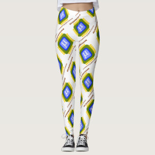 Microprocessor en expressie van het menselijk pote leggings