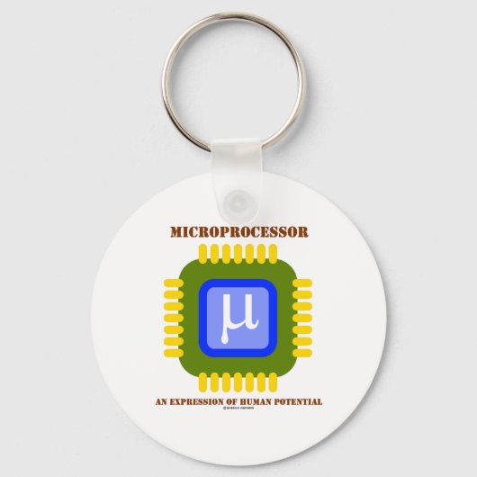 Microprocessor en expressie van het menselijk pote sleutelhanger (Voorkant)