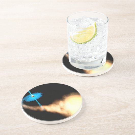 Microquasar ontdekt in onze melkweg zandsteen onderzetter (Zijkant)