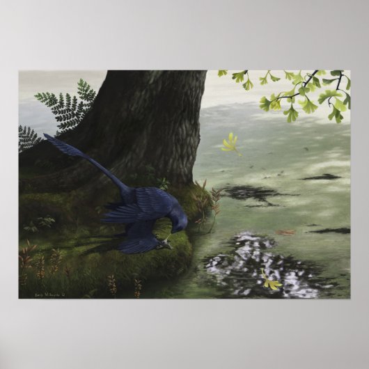 Microraptor Piscivory Print (Voorkant)