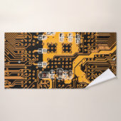 Microschéma texture illustration puce, micro, back (Serviette de bain)