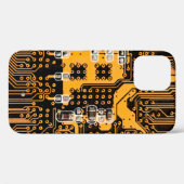 Microschemaillustratieschip, micro,backgro Case-Mate iPhone case (Achterkant (horizontaal))