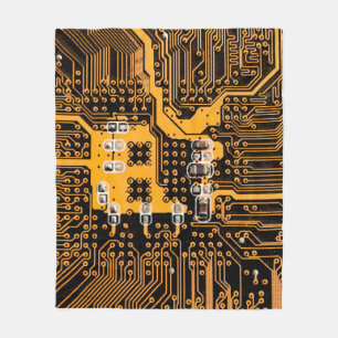 Microschemaillustratieschip, micro,backgro fleece deken