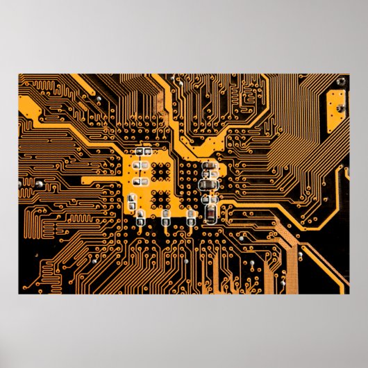 Microschemaillustratieschip, micro,backgro poster (Voorkant)