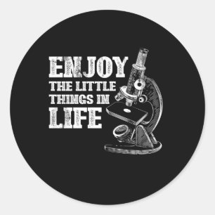 Microscoop Bioloog Wetenschap Laboratorium Biologi Ronde Sticker