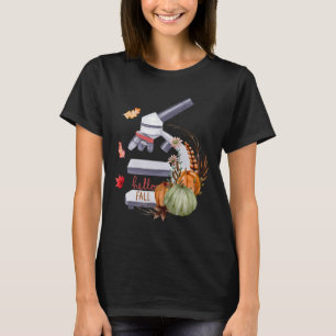 Microscoop Bloem Pompoen Microbiologie Biologie Da T-shirt