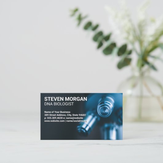 Microscoop Close-up Visitekaartje (Staand voorkant)