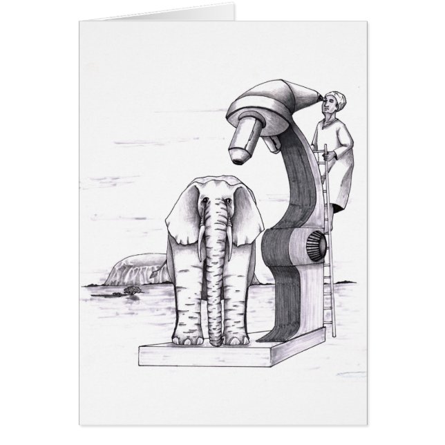 Microscoop en olifant (Voorkant)