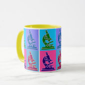 Microscoop Pop Art Mok (Voorkant links)