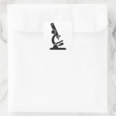 Microscoop Silhouet Vierkante Sticker (Tas)