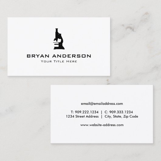 Microscoop Visitekaartje (Voorkant / Achterkant)