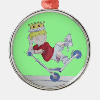 Microscooter kerstboomversiering Cartoon Metalen Ornament
