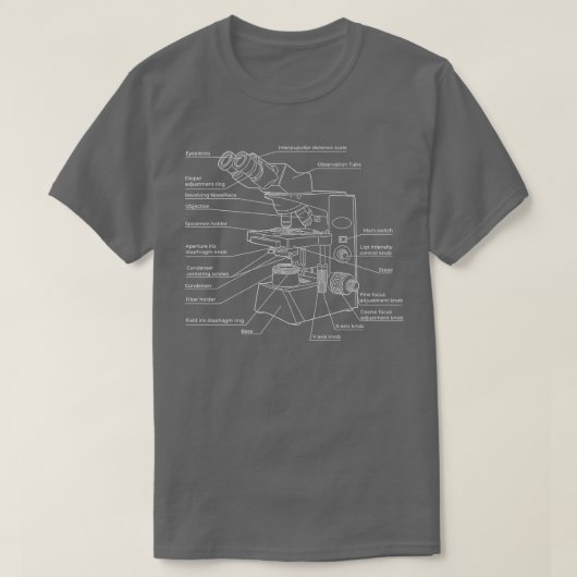 Microscope Science Technician Lab Technician Premi T-shirt (Design voorkant)